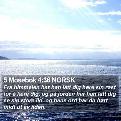 5 Mosebok 4:36 NORSK Bible Verse Image