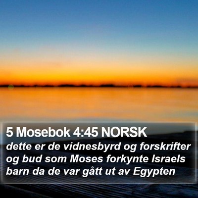 5 Mosebok 4:45 NORSK Bible Verse Image