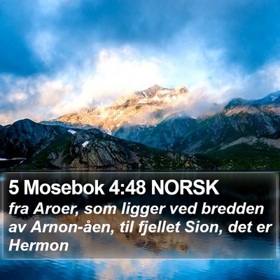 5 Mosebok 4:48 NORSK Bible Verse Image