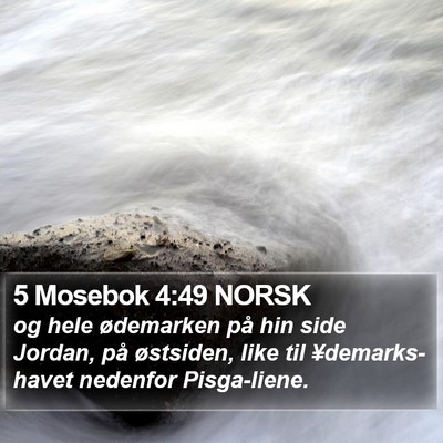 5 Mosebok 4:49 NORSK Bible Verse Image