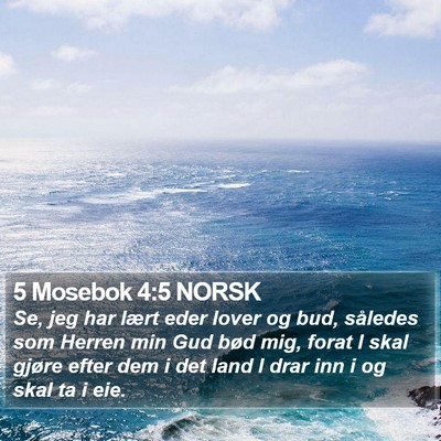 5 Mosebok 4:5 NORSK Bible Verse Image