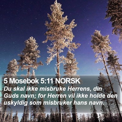 5 Mosebok 5:11 NORSK Bible Verse Image