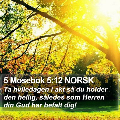 5 Mosebok 5:12 NORSK Bible Verse Image