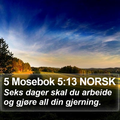 5 Mosebok 5:13 NORSK Bible Verse Image