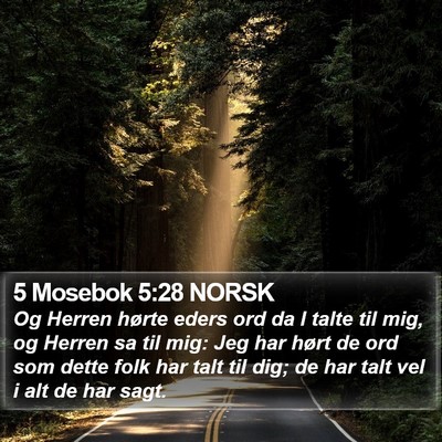 5 Mosebok 5:28 NORSK Bible Verse Image