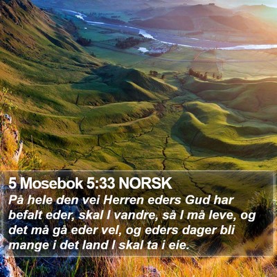 5 Mosebok 5:33 NORSK Bible Verse Image