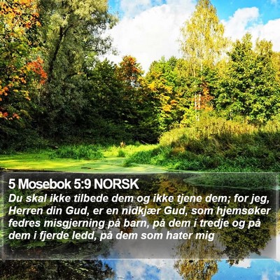 5 Mosebok 5:9 NORSK Bible Verse Image