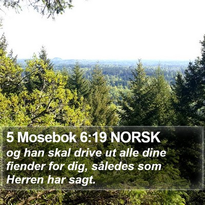 5 Mosebok 6:19 NORSK Bible Verse Image
