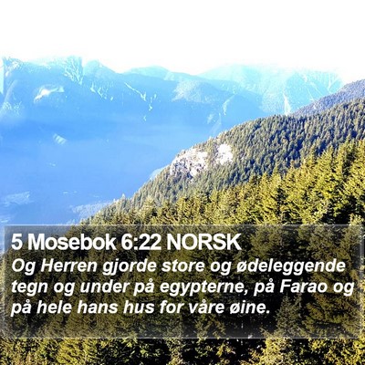5 Mosebok 6:22 NORSK Bible Verse Image