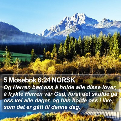 5 Mosebok 6:24 NORSK Bible Verse Image