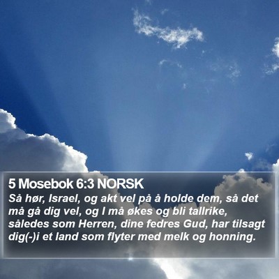 5 Mosebok 6:3 NORSK Bible Verse Image