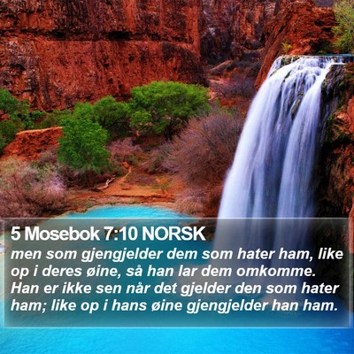 5 Mosebok 7:10 NORSK Bible Verse Image