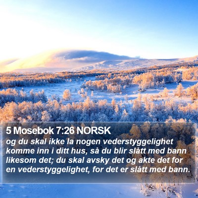 5 Mosebok 7:26 NORSK Bible Verse Image