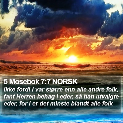 5 Mosebok 7:7 NORSK Bible Verse Image