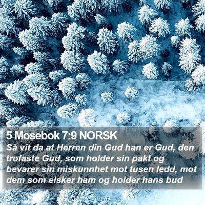 5 Mosebok 7:9 NORSK Bible Verse Image