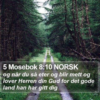 5 Mosebok 8:10 NORSK Bible Verse Image