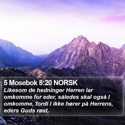 5 Mosebok 8:20 NORSK Bible Verse Image