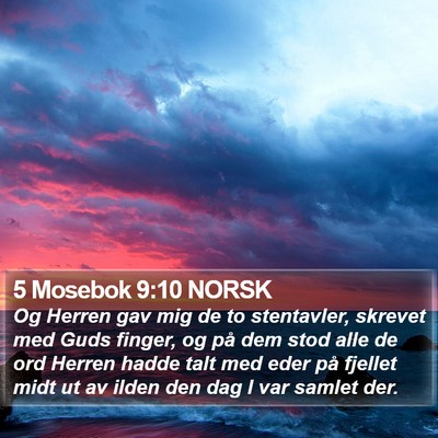 5 Mosebok 9:10 NORSK Bible Verse Image