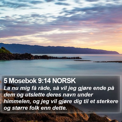 5 Mosebok 9:14 NORSK Bible Verse Image
