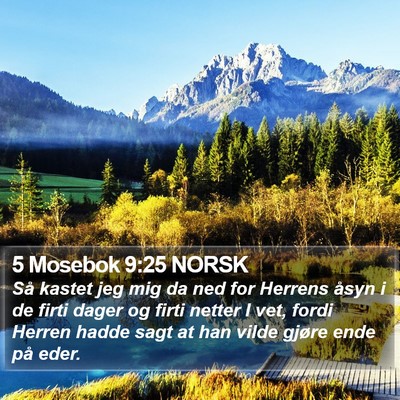 5 Mosebok 9:25 NORSK Bible Verse Image