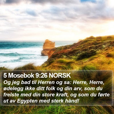 5 Mosebok 9:26 NORSK Bible Verse Image
