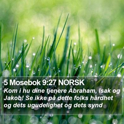 5 Mosebok 9:27 NORSK Bible Verse Image
