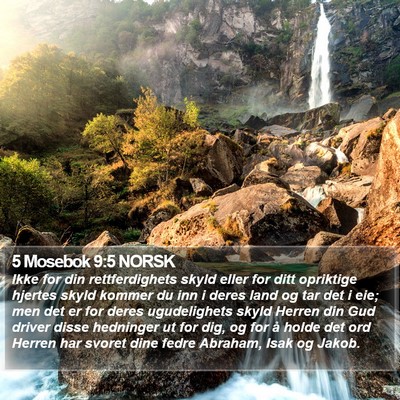 5 Mosebok 9:5 NORSK Bible Verse Image