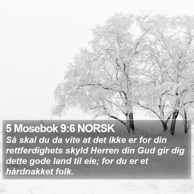 5 Mosebok 9:6 NORSK Bible Verse Image