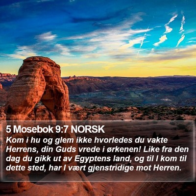 5 Mosebok 9:7 NORSK Bible Verse Image