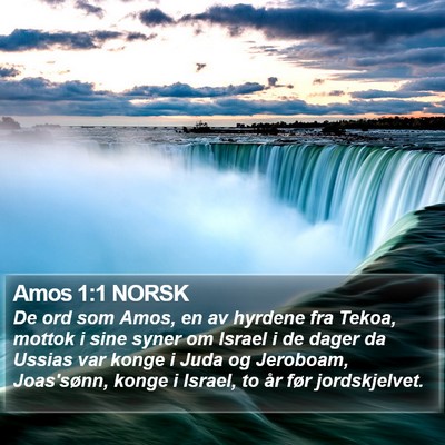 Amos 1:1 NORSK Bible Verse Image