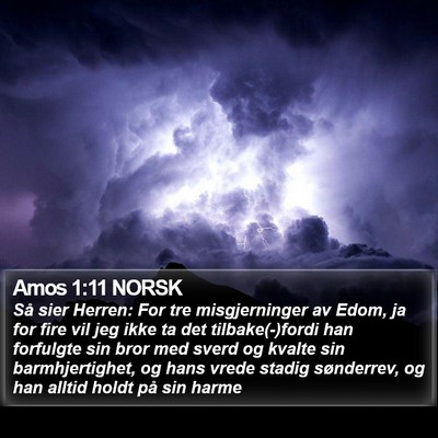 Amos 1:11 NORSK Bible Verse Image