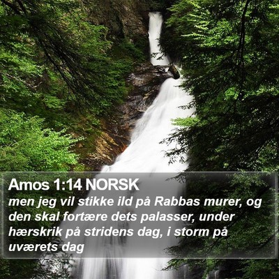 Amos 1:14 NORSK Bible Verse Image