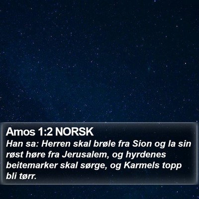 Amos 1:2 NORSK Bible Verse Image