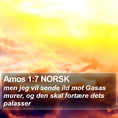 Amos 1:7 NORSK Bible Verse Image