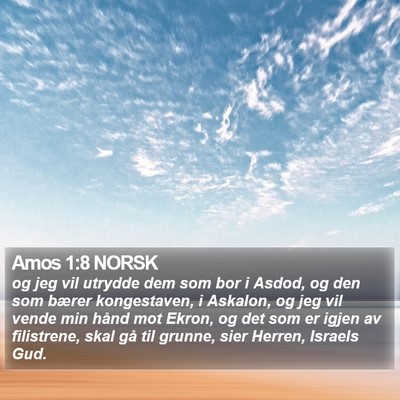 Amos 1:8 NORSK Bible Verse Image