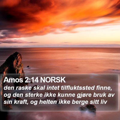 Amos 2:14 NORSK Bible Verse Image