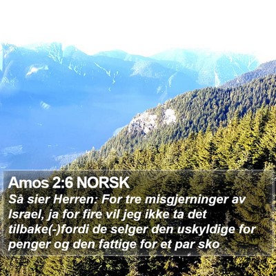 Amos 2:6 NORSK Bible Verse Image
