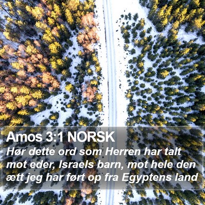 Amos 3:1 NORSK Bible Verse Image