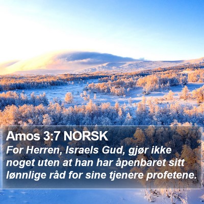 Amos 3:7 NORSK Bible Verse Image