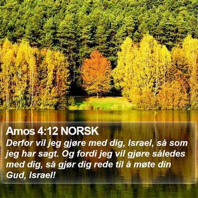 Amos 4:12 NORSK Bible Verse Image