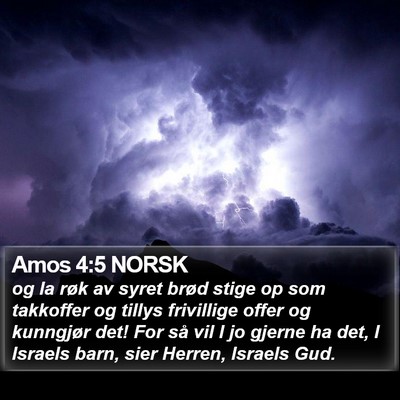 Amos 4:5 NORSK Bible Verse Image