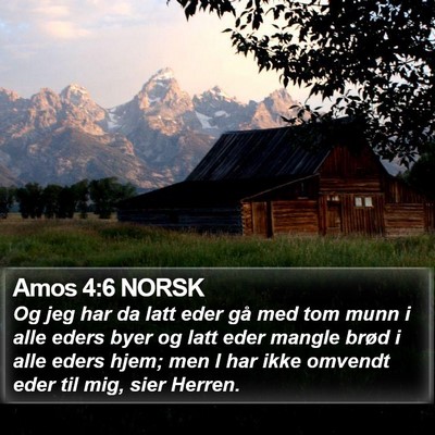 Amos 4:6 NORSK Bible Verse Image