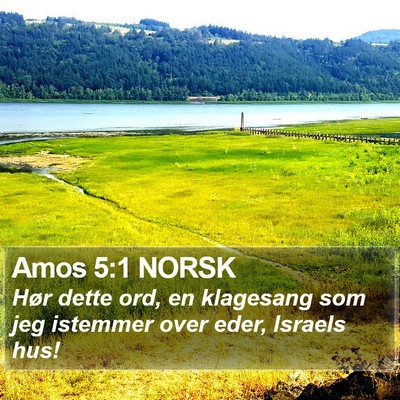 Amos 5:1 NORSK Bible Verse Image