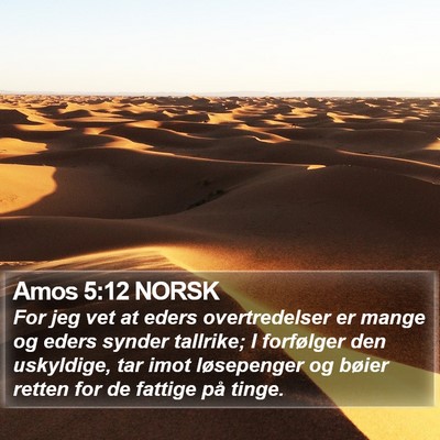 Amos 5:12 NORSK Bible Verse Image