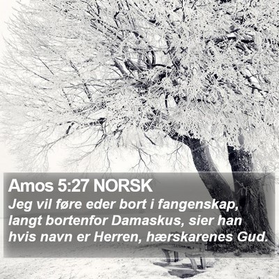 Amos 5:27 NORSK Bible Verse Image