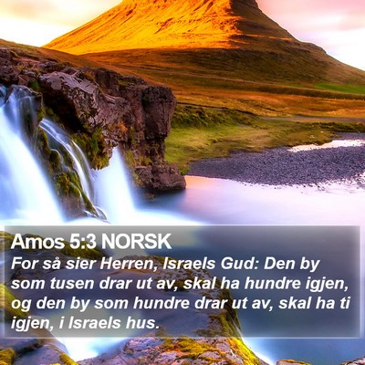 Amos 5:3 NORSK Bible Verse Image