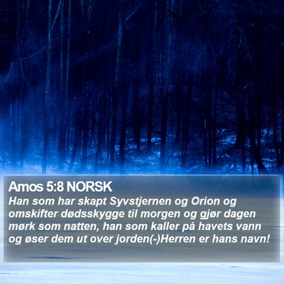 Amos 5:8 NORSK Bible Verse Image