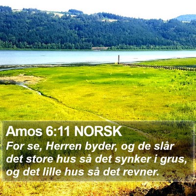 Amos 6:11 NORSK Bible Verse Image