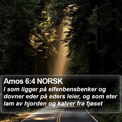 Amos 6:4 NORSK Bible Verse Image