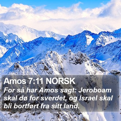 Amos 7:11 NORSK Bible Verse Image